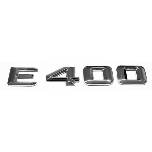 "E400" Chrome Raised Letter Emblem For Rear Trunk Lid Fits Mercedes E Class