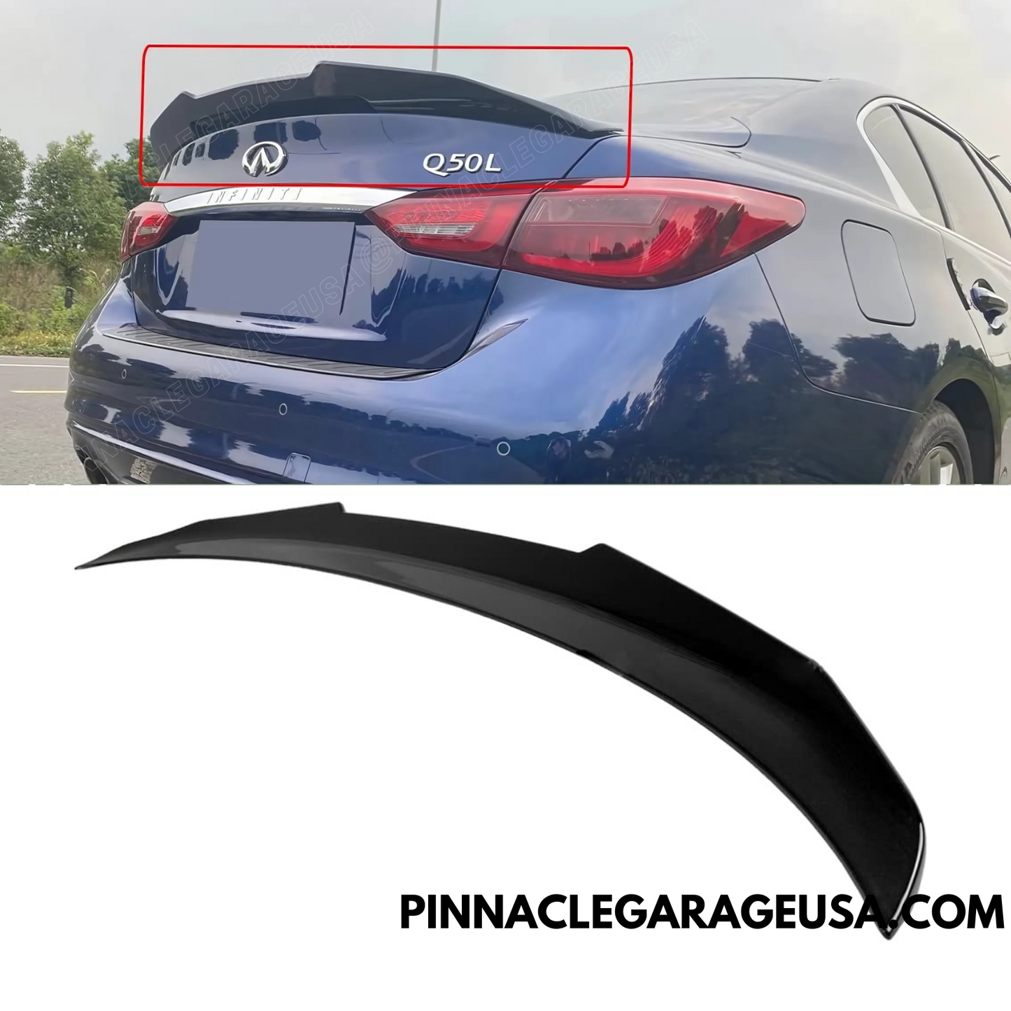 2014-2018 Infiniti Q50 PSM Style Rear Trunk Spoiler