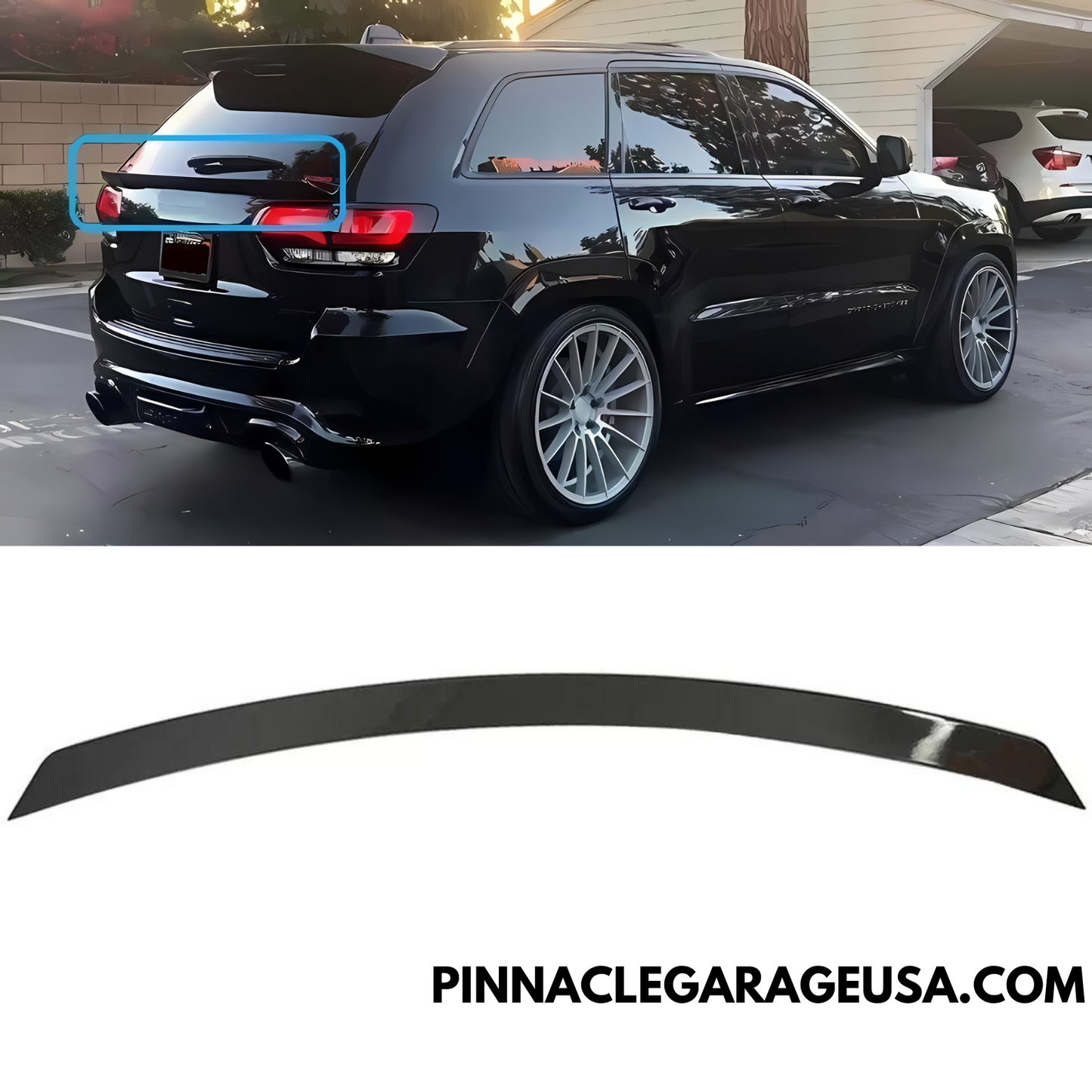 2014-2020 Jeep Grand Cherokee Rear Trunk Lip Mid Spoiler Wing