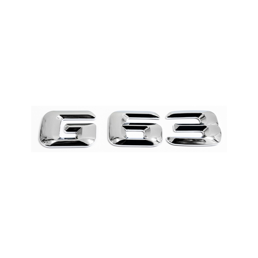 "G63" Chrome Raised Letter Emblem For Rear Trunk Lid Fits Mercedes G Class