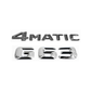 "G63" + "4MATIC" Chrome Raised Letter Emblem For Rear Trunk Lid Fits Mercedes G Class