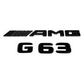 "G63" + "AMG" Gloss Black Raised Letter Emblem For Rear Trunk Lid Fits Mercedes G Class