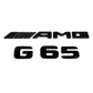 "G65" + "AMG" Gloss Black Raised Letter Emblem For Rear Trunk Lid Fits Mercedes G Class