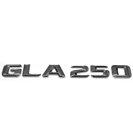 "GLA250" Chrome Raised Letter Emblem For Rear Trunk Lid Fits Mercedes GLA