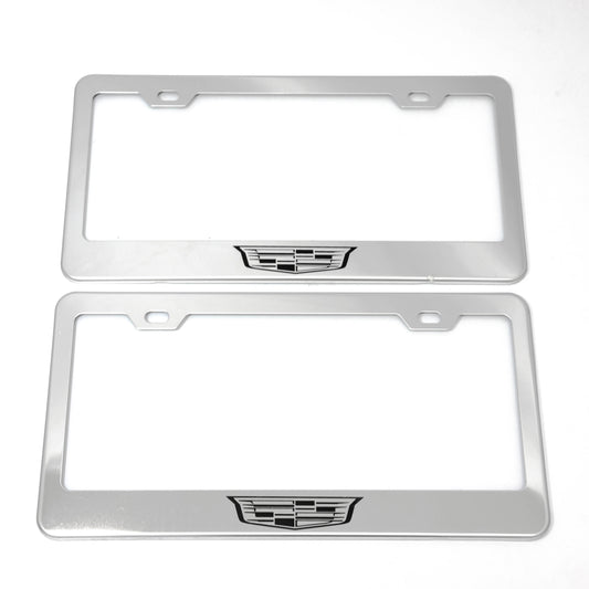 Stainless Steel License Plate Frame Holder Fits For CADILLAC