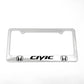 Stainless Steel License Plate Frame Holder Fits For HONDA CIVIC