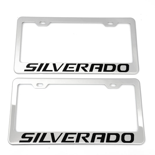 Stainless Steel License Plate Frame Holder Fits For CHEVROLET SILVERADO