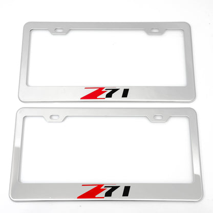 Stainless Steel License Plate Frame Holder Fits For CHEVROLET Z71