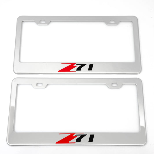 Stainless Steel License Plate Frame Holder Fits For CHEVROLET Z71