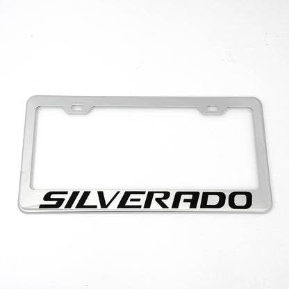 Stainless Steel License Plate Frame Holder Fits For CHEVROLET SILVERADO