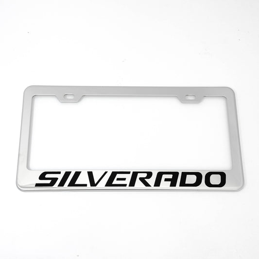 Stainless Steel License Plate Frame Holder Fits For CHEVROLET SILVERADO