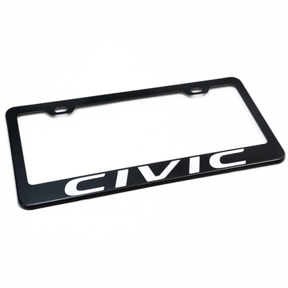 Stainless Steel License Plate Frame Holder Fits For HONDA CIVIC