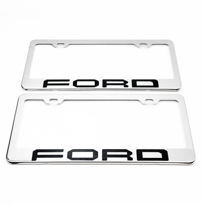 Stainless Steel License Plate Frame Holder Fits For FORD