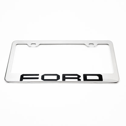 Stainless Steel License Plate Frame Holder Fits For FORD