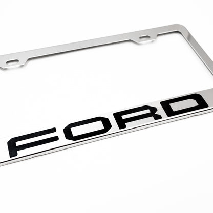 Stainless Steel License Plate Frame Holder Fits For FORD