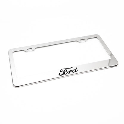 Stainless Steel License Plate Frame Holder Fits For FORD