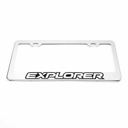 Stainless Steel License Plate Frame Holder Fits For FORD EXPLORER