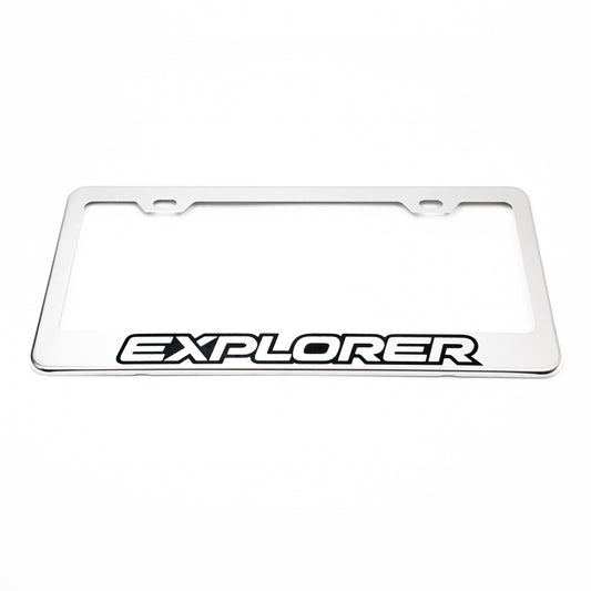 Stainless Steel License Plate Frame Holder Fits For FORD EXPLORER