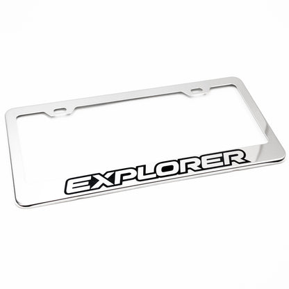 Stainless Steel License Plate Frame Holder Fits For FORD EXPLORER
