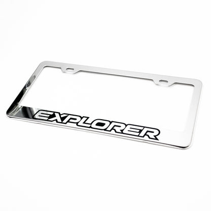 Stainless Steel License Plate Frame Holder Fits For FORD EXPLORER
