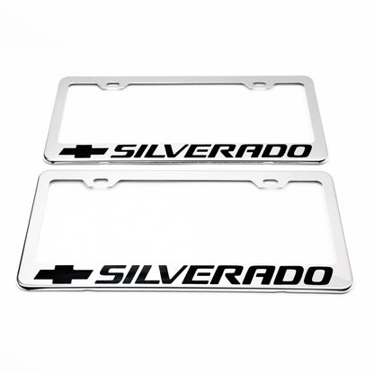 Stainless Steel License Plate Frame Holder Fits For CHEVROLET SILVERADO