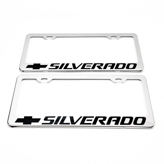 Stainless Steel License Plate Frame Holder Fits For CHEVROLET SILVERADO