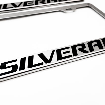 Stainless Steel License Plate Frame Holder Fits For CHEVROLET SILVERADO