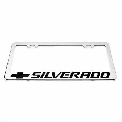 Stainless Steel License Plate Frame Holder Fits For CHEVROLET SILVERADO