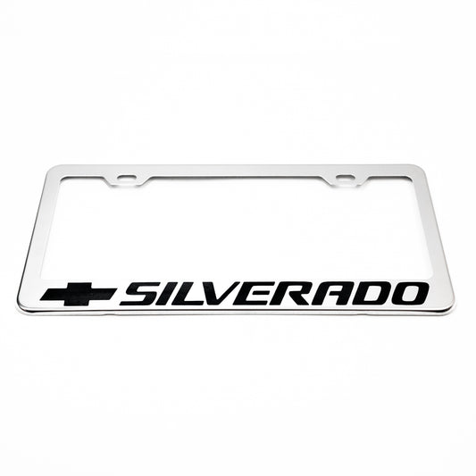 Stainless Steel License Plate Frame Holder Fits For CHEVROLET SILVERADO