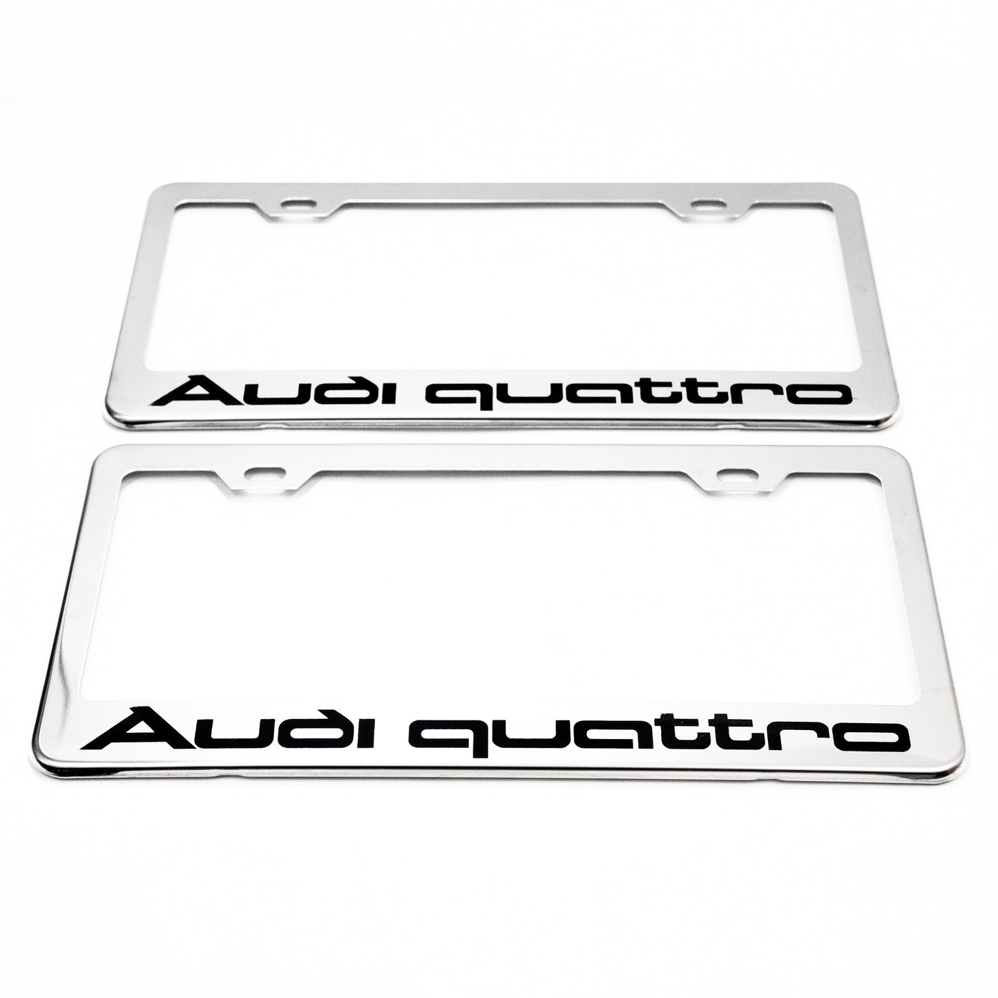 Stainless Steel License Plate Frame Holder Fits For AUDI QUATTRO