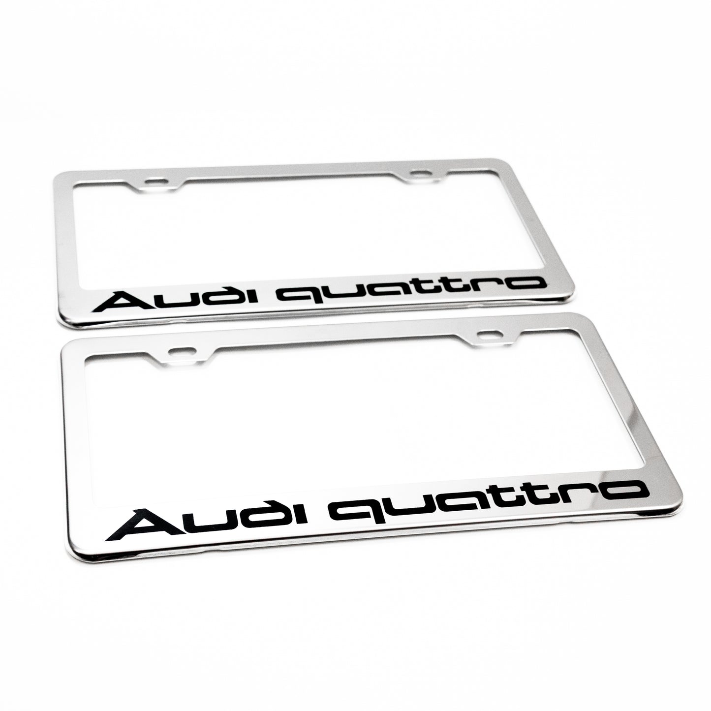 Stainless Steel License Plate Frame Holder Fits For AUDI QUATTRO