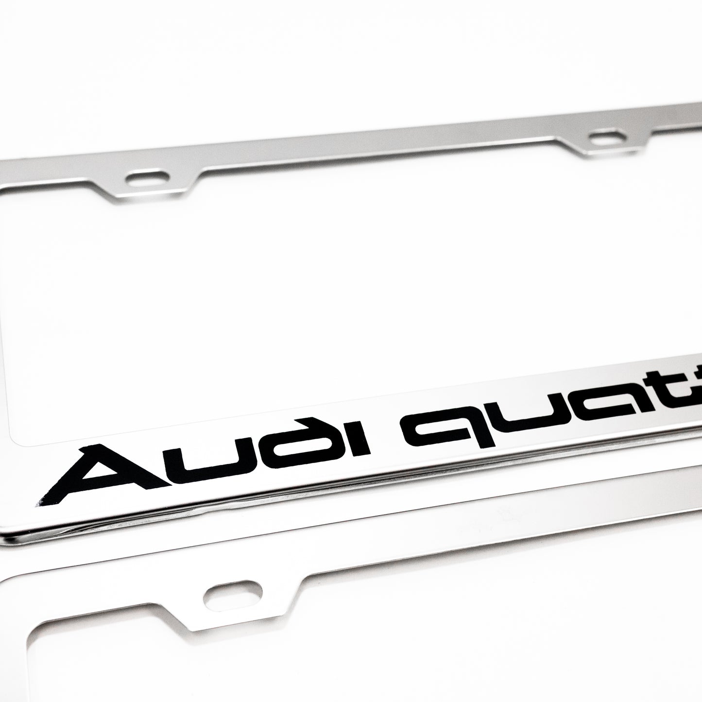 Stainless Steel License Plate Frame Holder Fits For AUDI QUATTRO