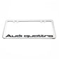 Stainless Steel License Plate Frame Holder Fits For AUDI QUATTRO