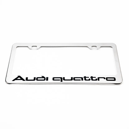 Stainless Steel License Plate Frame Holder Fits For AUDI QUATTRO