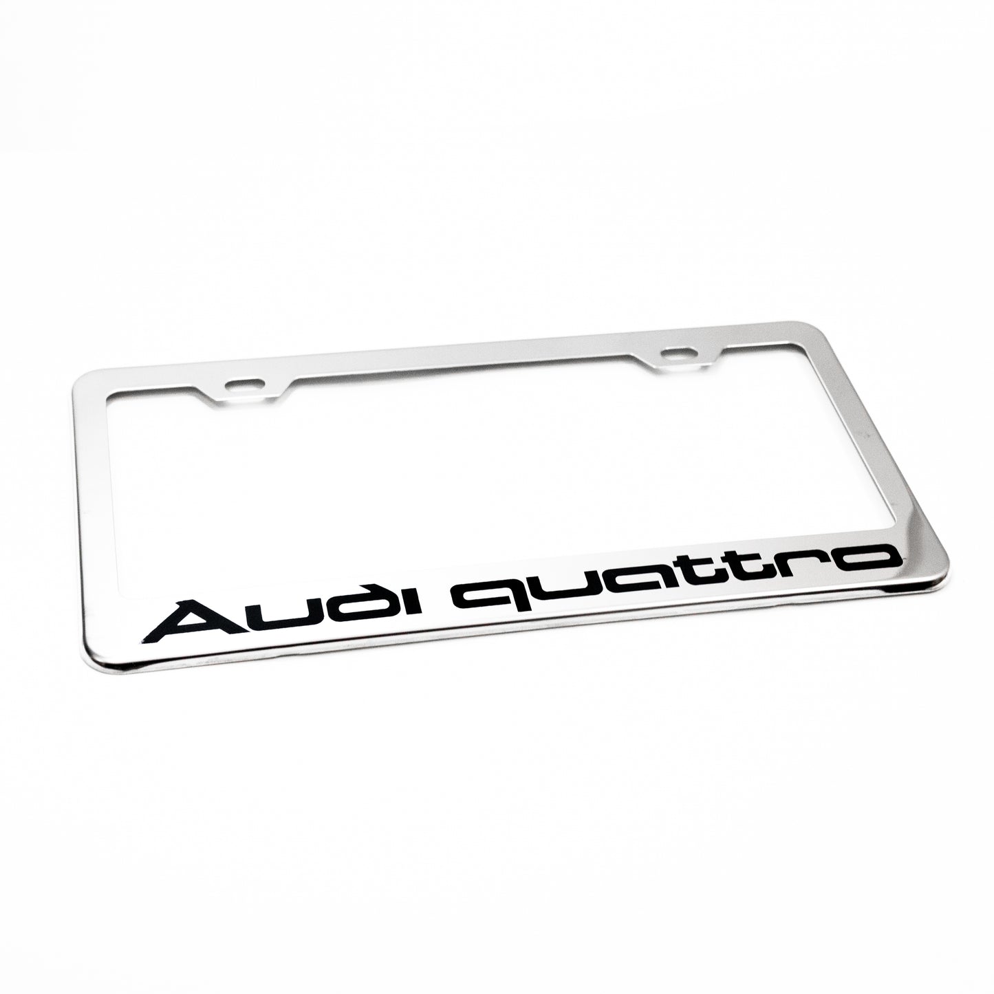 Stainless Steel License Plate Frame Holder Fits For AUDI QUATTRO