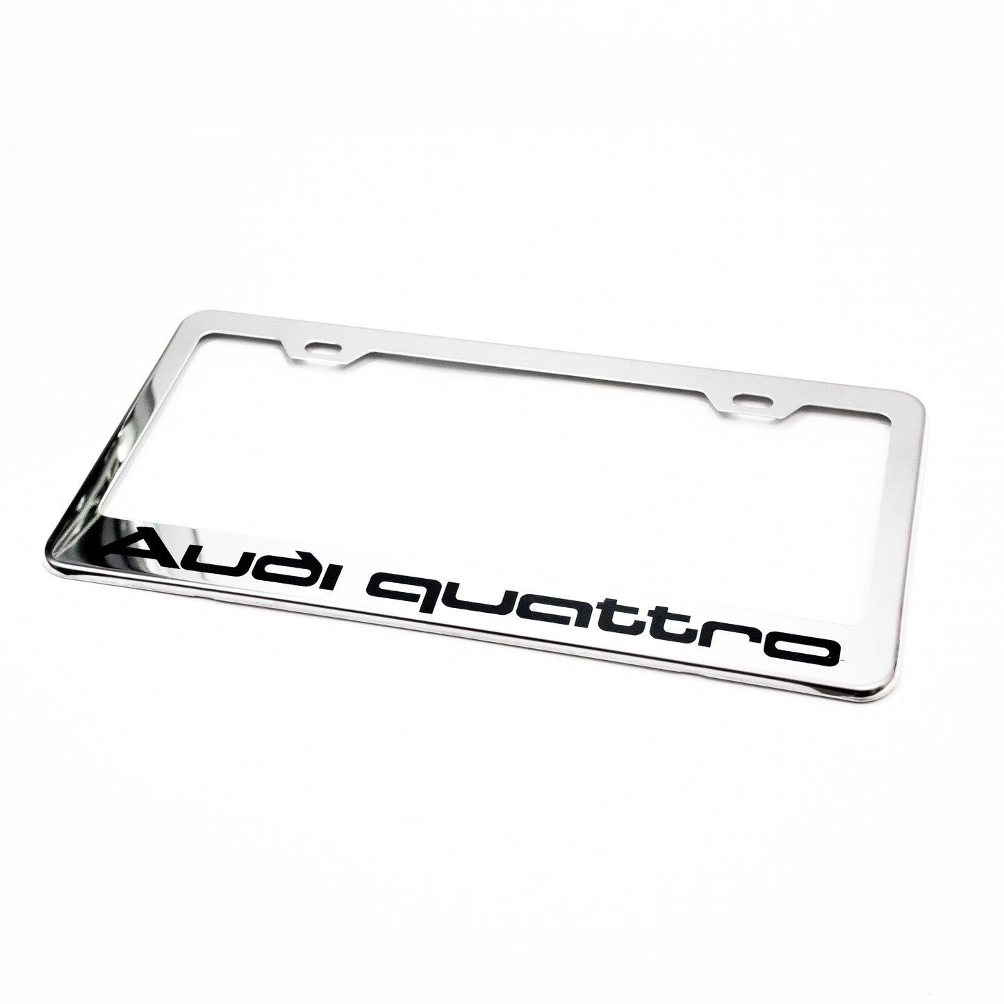 Stainless Steel License Plate Frame Holder Fits For AUDI QUATTRO