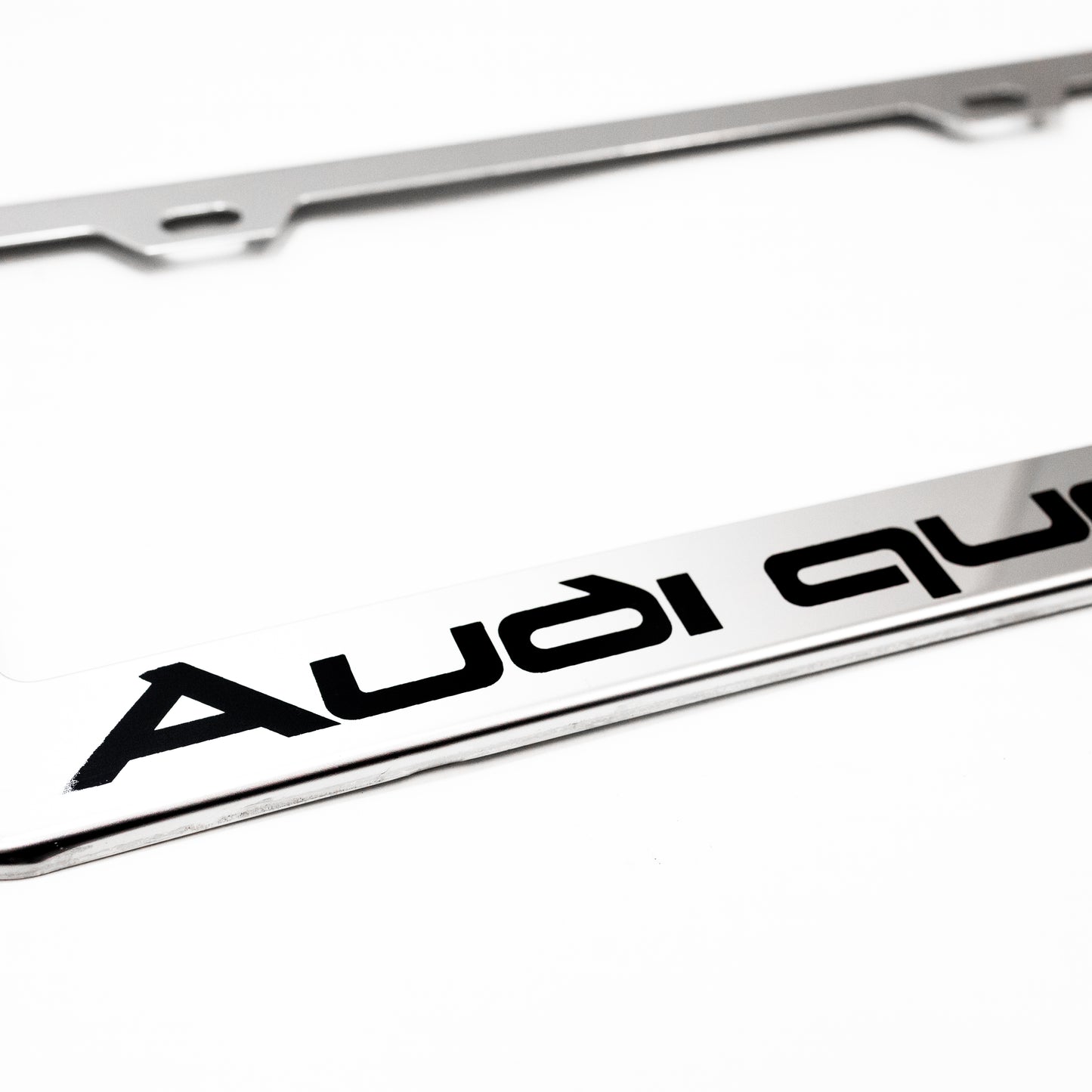 Stainless Steel License Plate Frame Holder Fits For AUDI QUATTRO