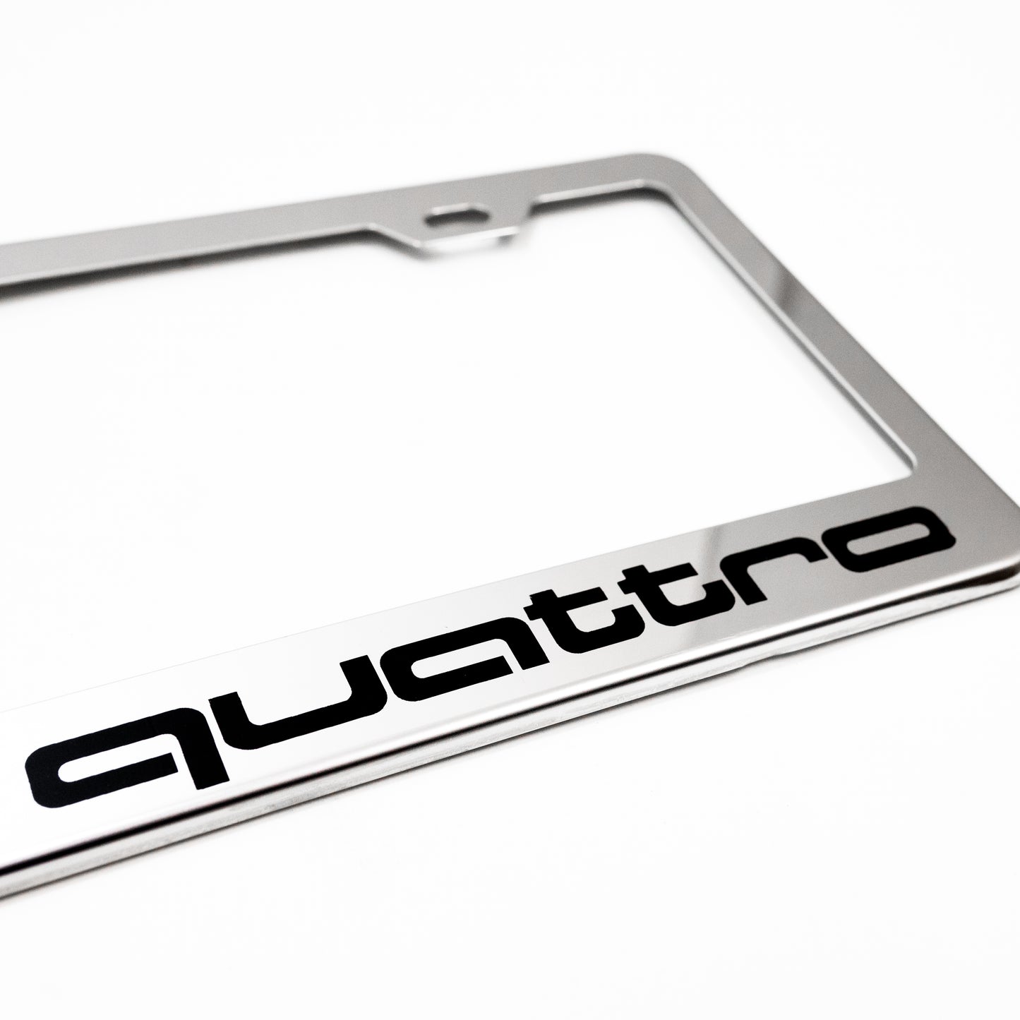 Stainless Steel License Plate Frame Holder Fits For AUDI QUATTRO