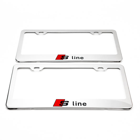 Stainless Steel License Plate Frame Holder Fits For AUDI S LINE