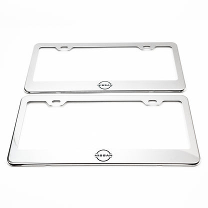 Stainless Steel License Plate Frame Holder Fits For NISSAN