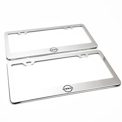 Stainless Steel License Plate Frame Holder Fits For NISSAN