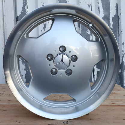 MB02 | Mercedes Classic AMG Monoblock II Style Wheels | Silver Machined Lip
