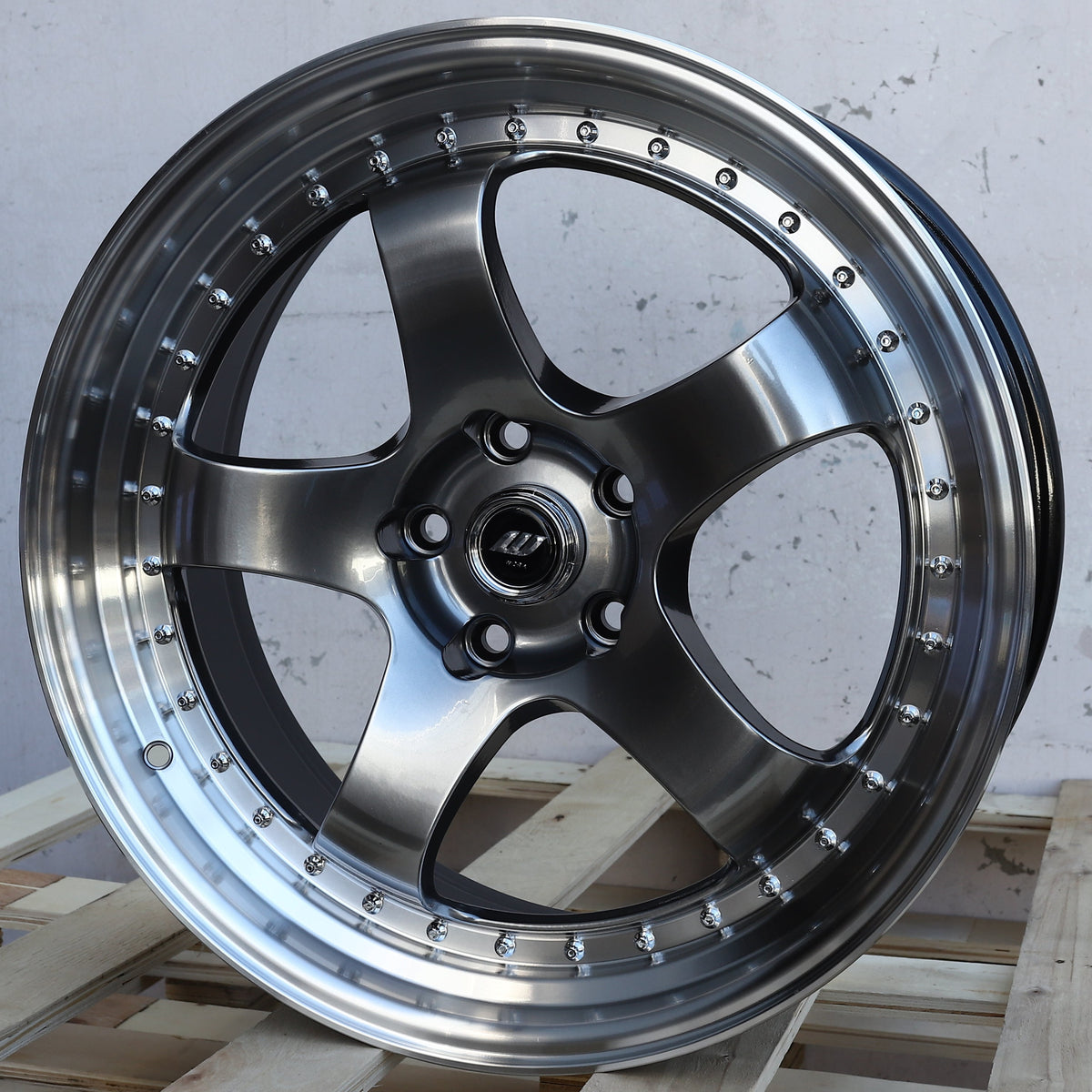WKS-2 | Work Meister Style Wheels | Black Machined Side + Silver Rivet