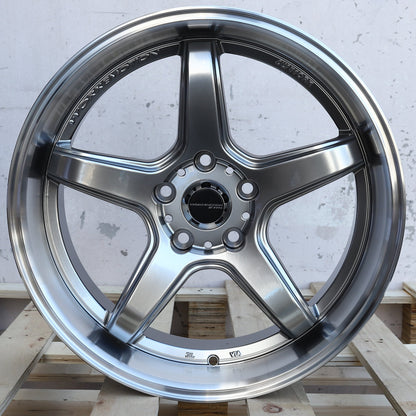WKS-6 | Work Emotion T5R Style Wheels | Hyper Black Machined Lip
