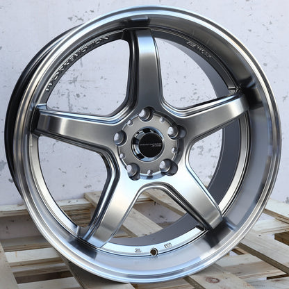 WKS-6 | Work Emotion T5R Style Wheels | Hyper Black Machined Lip