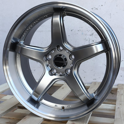 WKS-6 | Work Emotion T5R Style Wheels | Hyper Black Machined Lip