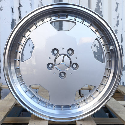 MB01 | Mercedes OZ Aero Classic Style Wheels | Silver Machined Lip