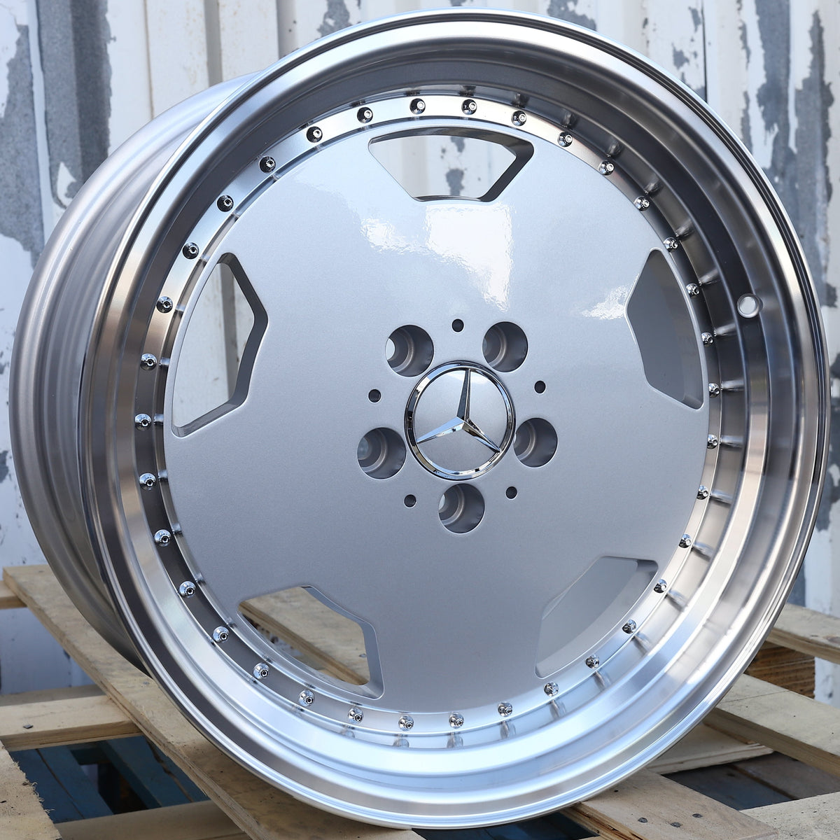 MB01 | Mercedes OZ Aero Classic Style Wheels | Silver Machined Lip