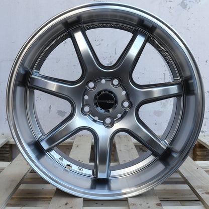 WKS-7 | Work Emotion T7R Style Wheels | Hyper Black Machined Lip