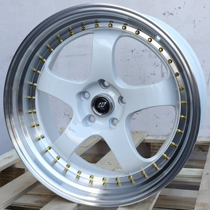 WKS-2 | Work Meister Style Wheels | White Machined Lip